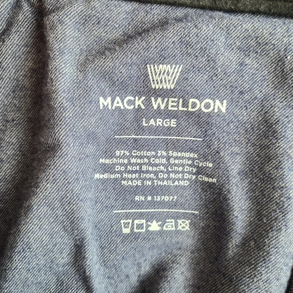 Mack Weldon Jogger Mens Pants Large Blue Stretch Elastic Waist Hem Drawstring